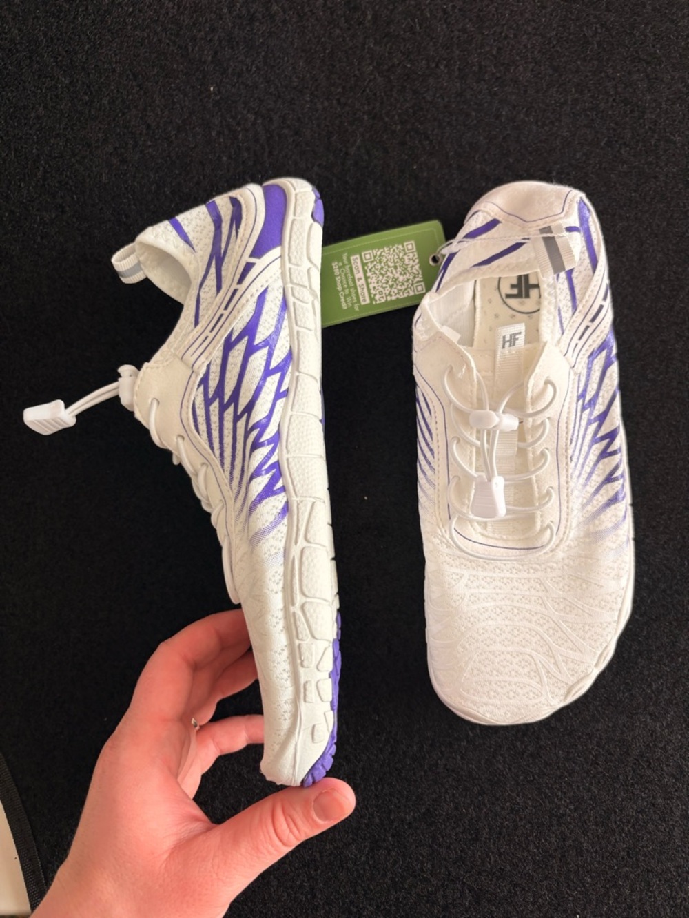 HF Water Shoes Women’s Size 39 EU US 7.5 White Purple Quick Dry NWT